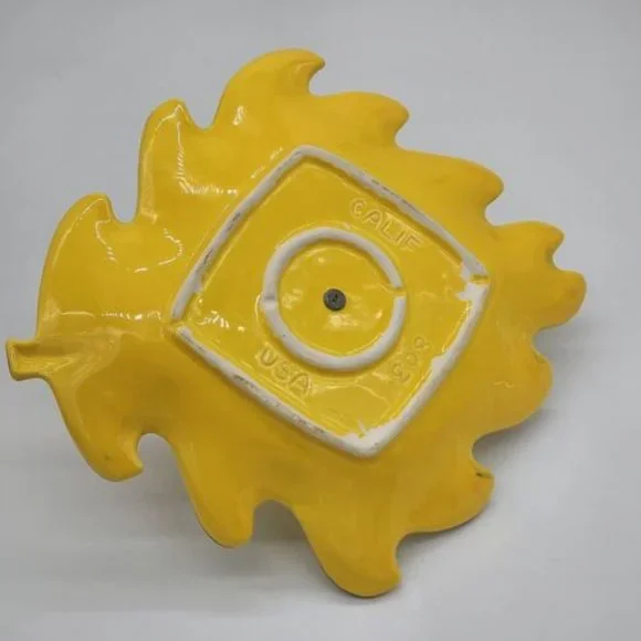 Vintage California Pottery Maple Leaf Tidbit Serving Tray 803 - Picture 4 of 4